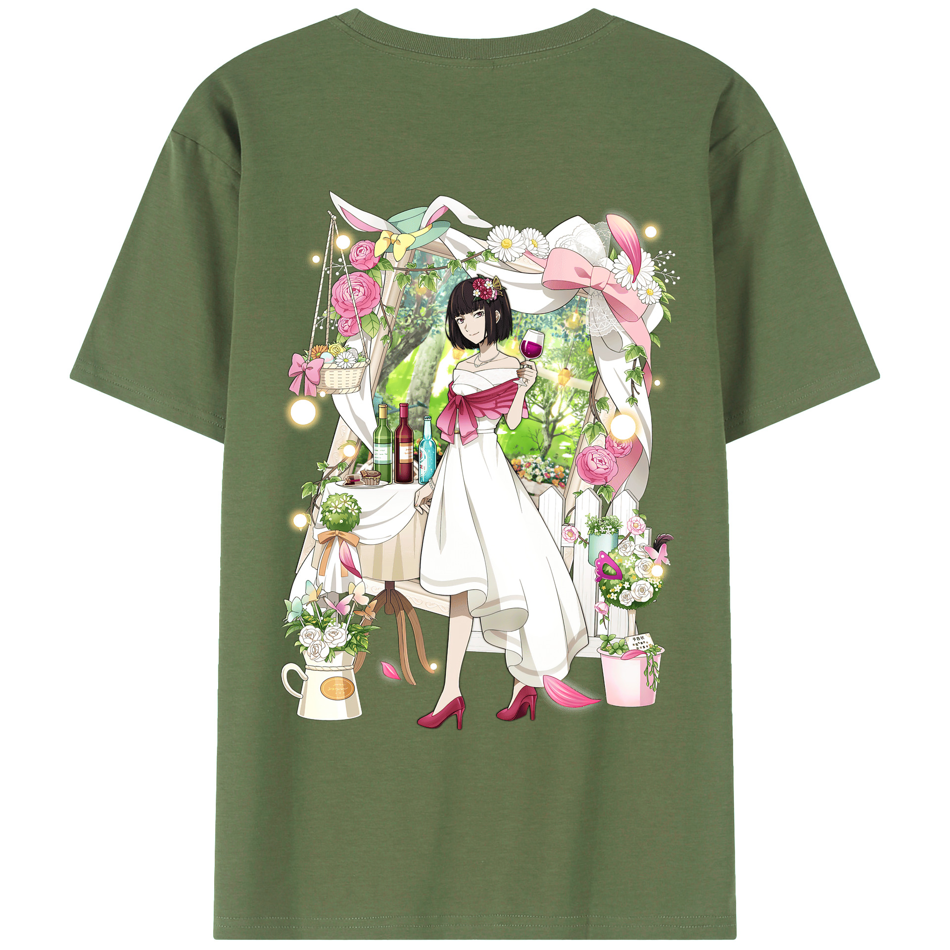 （画像用） 文豪ストレイドッグス Bungo Stray Dogs 綿100％ メンズ半袖Tシャツ（バックプリント） 通気性